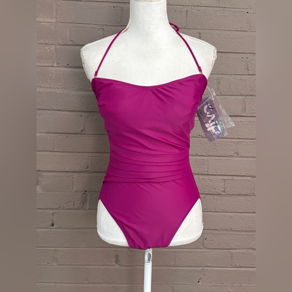 Diva Rachael Pappo  NWT Raspberry One Piece converter Swimsuit 12